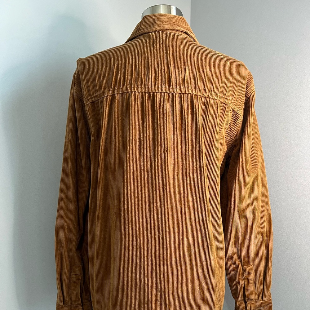 No Boundaries Men's S (34-36) Brown Corduroy Snap Button Oversized Shirt Jacket - Picture 5 of 17